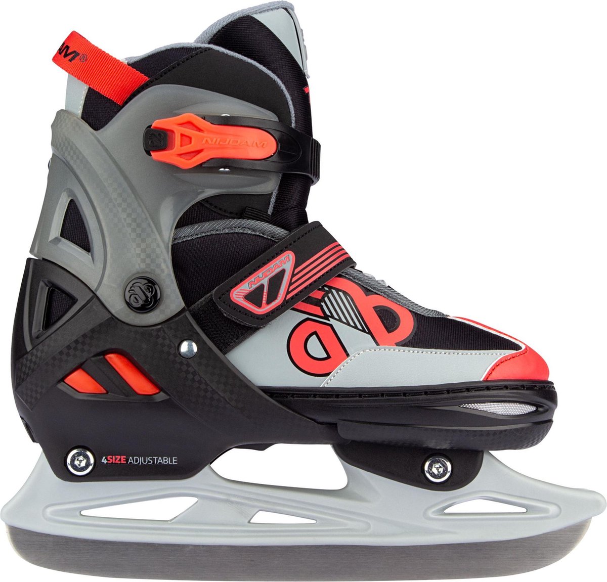 Nijdam Skates Combo Verstelbaar - Red Raider - Zwart/Rood/Grijs - Maat 29-32