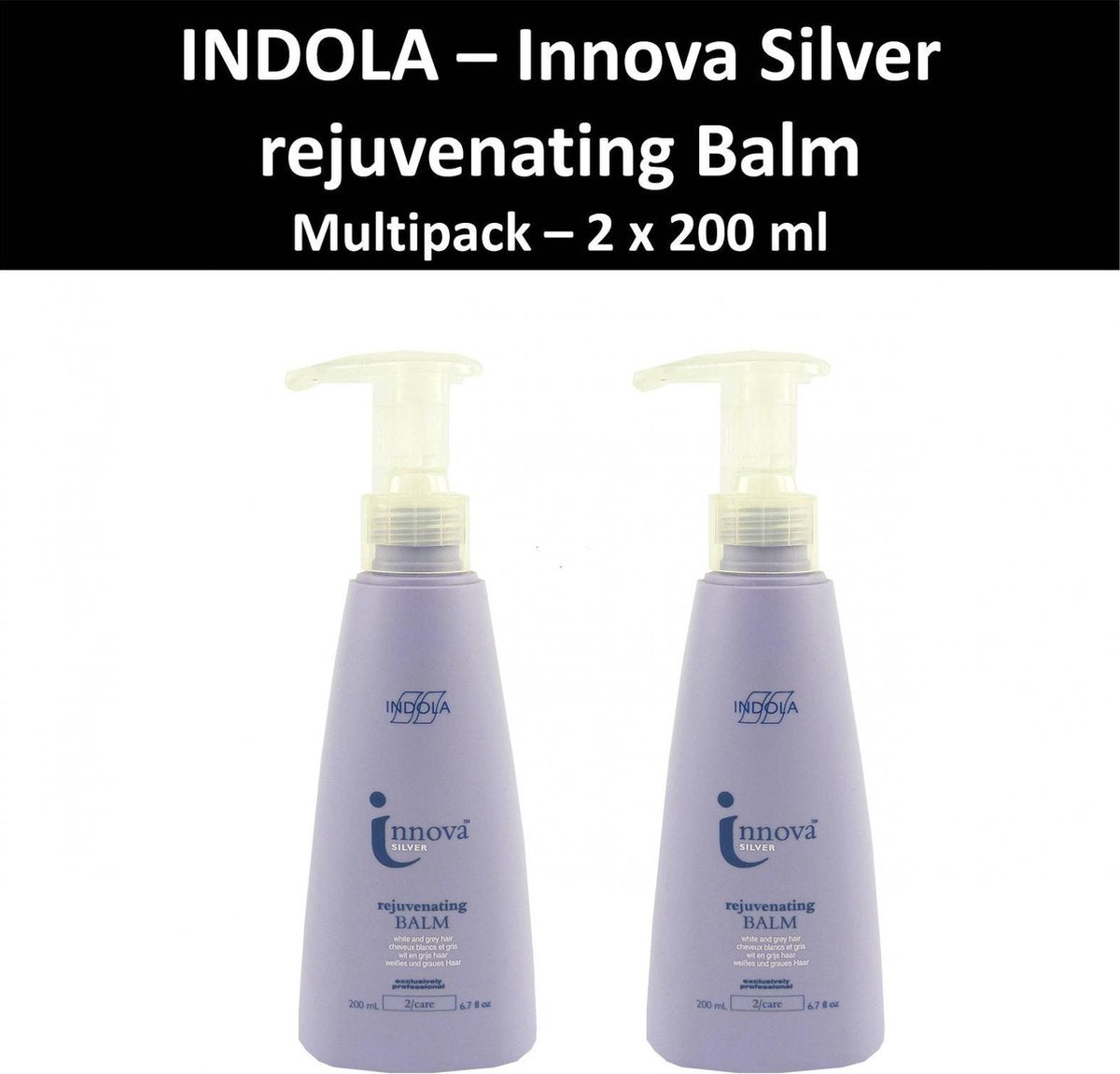 Indola - Innova Silver - rejuvenating balm - Hair Balsam Care - 200 ml UVA-uvb 2x150ml