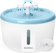 Zamba Drinkfontein Voor Hond/Kat - Waterfontein Kat - Kattenfontein - Incl. 3 Filters - Wit/Blauw - 2L