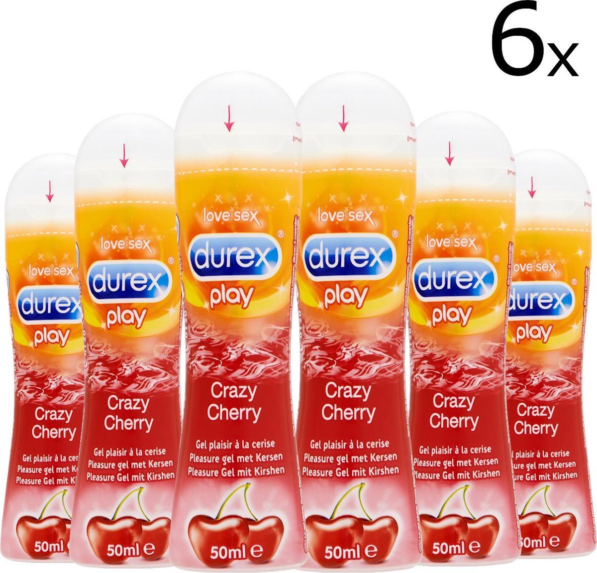 Durex Glijmiddel Play Cherry – 50ml x6