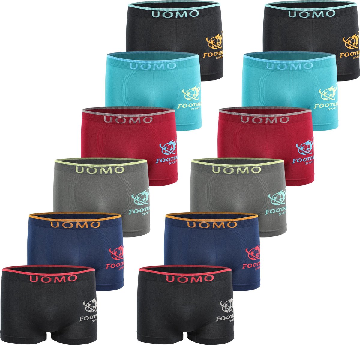 Microfiber Boxershort jongens SJ10 - Jongens ondergoed - VOORDELIGE 12 PACK 164/176 14-16 jaar