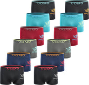 Microfiber Boxershort jongens SJ10 - Jongens ondergoed - VOORDELIGE 12 PACK 164/176 14-16 jaar