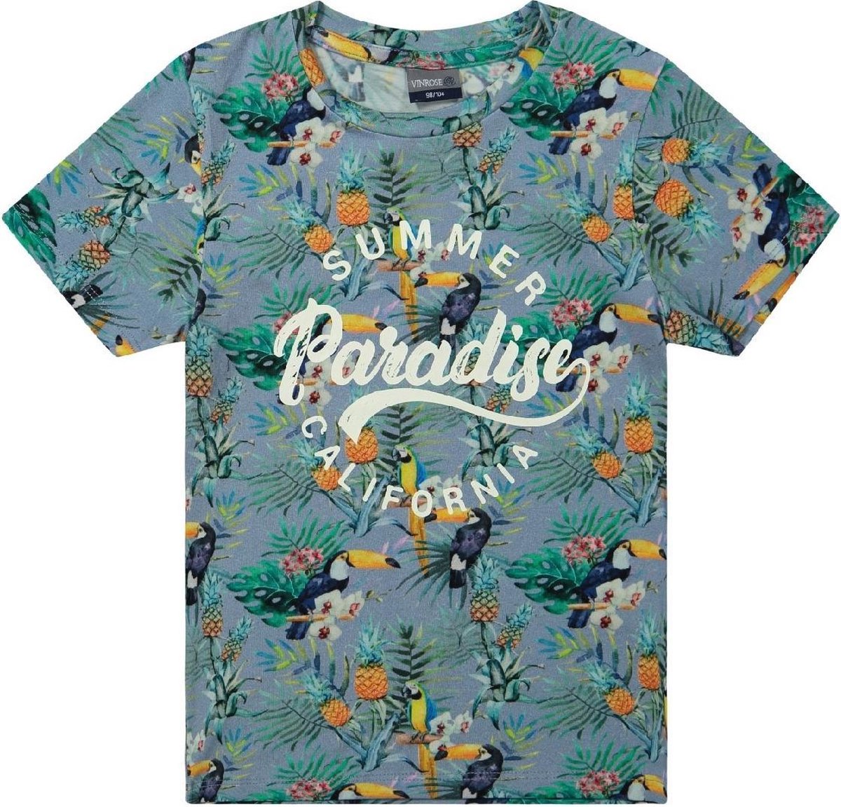Vinrose Jongens T-shirt Paradise - Maat 122/128