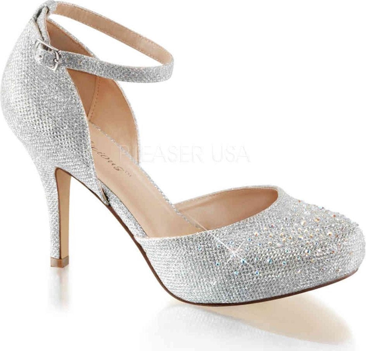 Fabulicious Hoge hakken -36 Shoes- COVET-03 US 6 Zilverkleurig