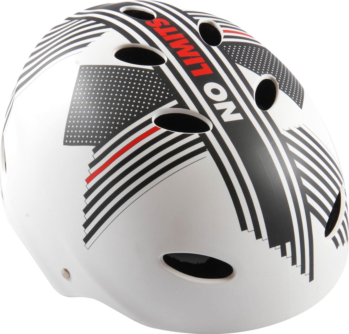 Volare Fietshelm - Skatehelm - No Limits - Wit Grijs Rood