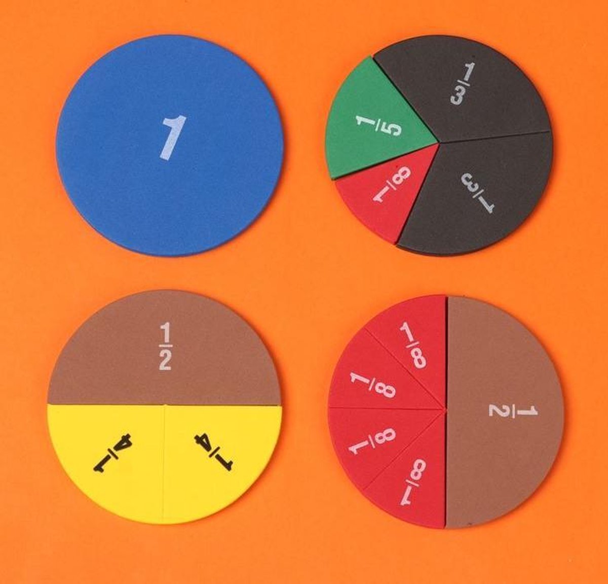 Breuken oefenen - Leren Rekenen - Set van 9 Verschillende (51 delig) - Breukencirkels - Leerzaam Speelgoed - Stipco