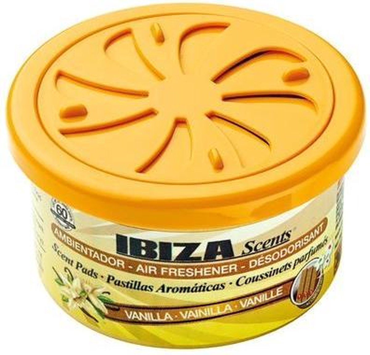 Ibiza Scents Luchtverfrisser Blikje Vanille Geel