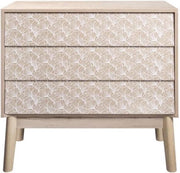 SOFIA ladekast met 3 lades - Hout en groen - L 80 x D 40 x H 75 cm