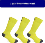 3 Paar fietssokken - Wielrensokken - Mountainbikesokken - Wielersokken - Fiets sokken maat 39 t/m 45 - Anno 1588 - Geel