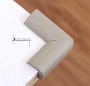 FSW-Products - 4 Stuks - Tafel Hoekbeschermers Set - Grijs - Tafelhoek Beschermers - Beschermhoeken - Veiligheid Baby Peuter en Kind - Zelfklevende tafelhoek beschermers - Met bevestiging materiaal - Zelfklevende buffers - Tafelbuffer – Foam