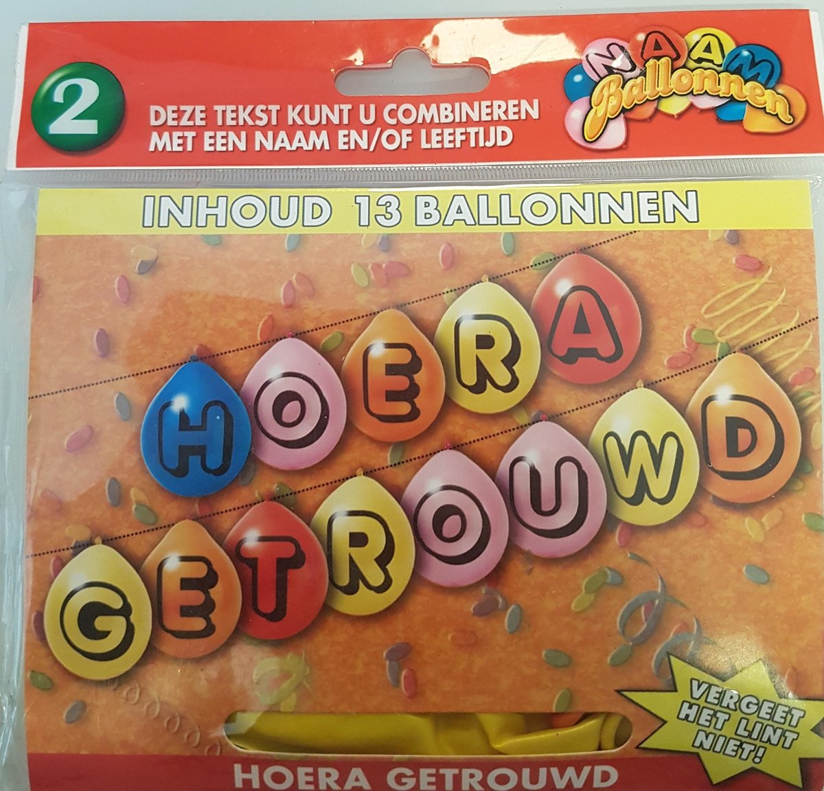 ballonnen hoera getrouwd