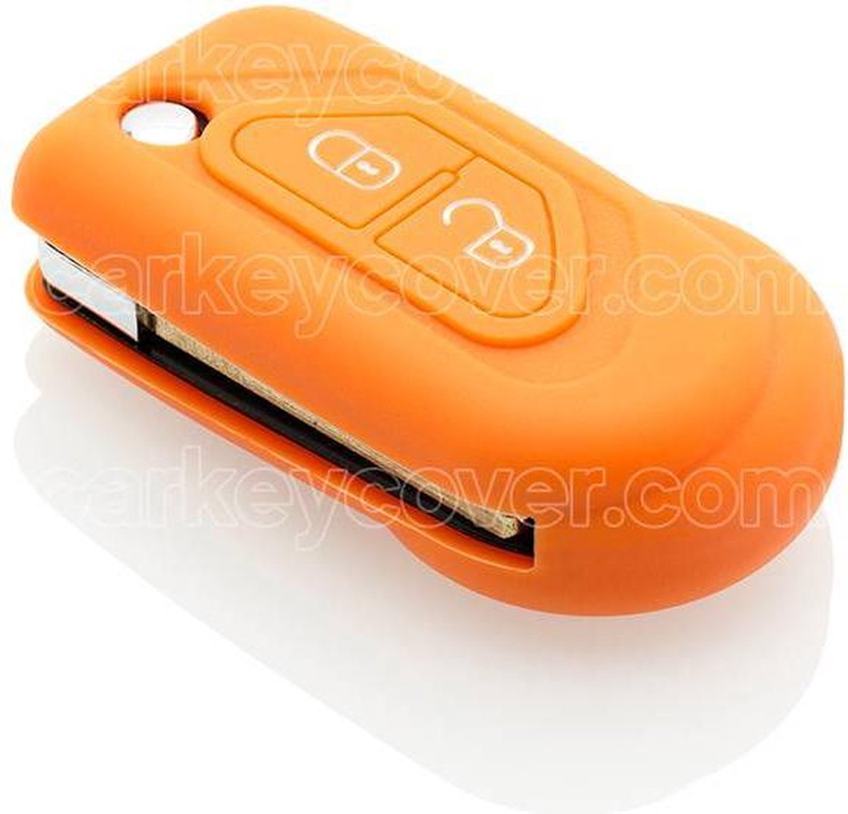 Citroën SleutelCover - Oranje / Silicone sleutelhoesje / beschermhoesje autosleutel
