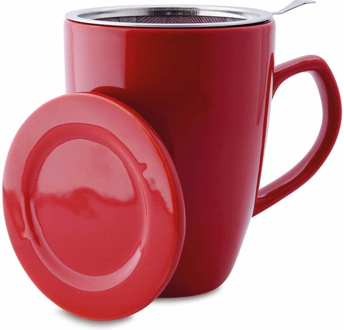 Mok met zeef en deksel - Theebeker Soft Love - 350 ml
