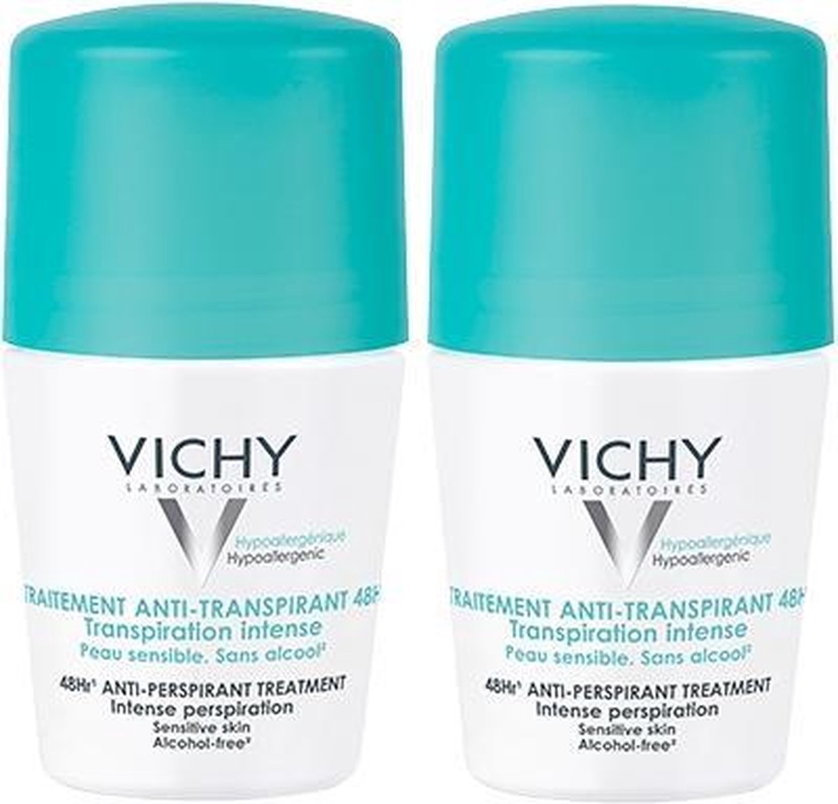Vichy Deodorant Intense Transpiratie roller 48 uur - 2x50ml