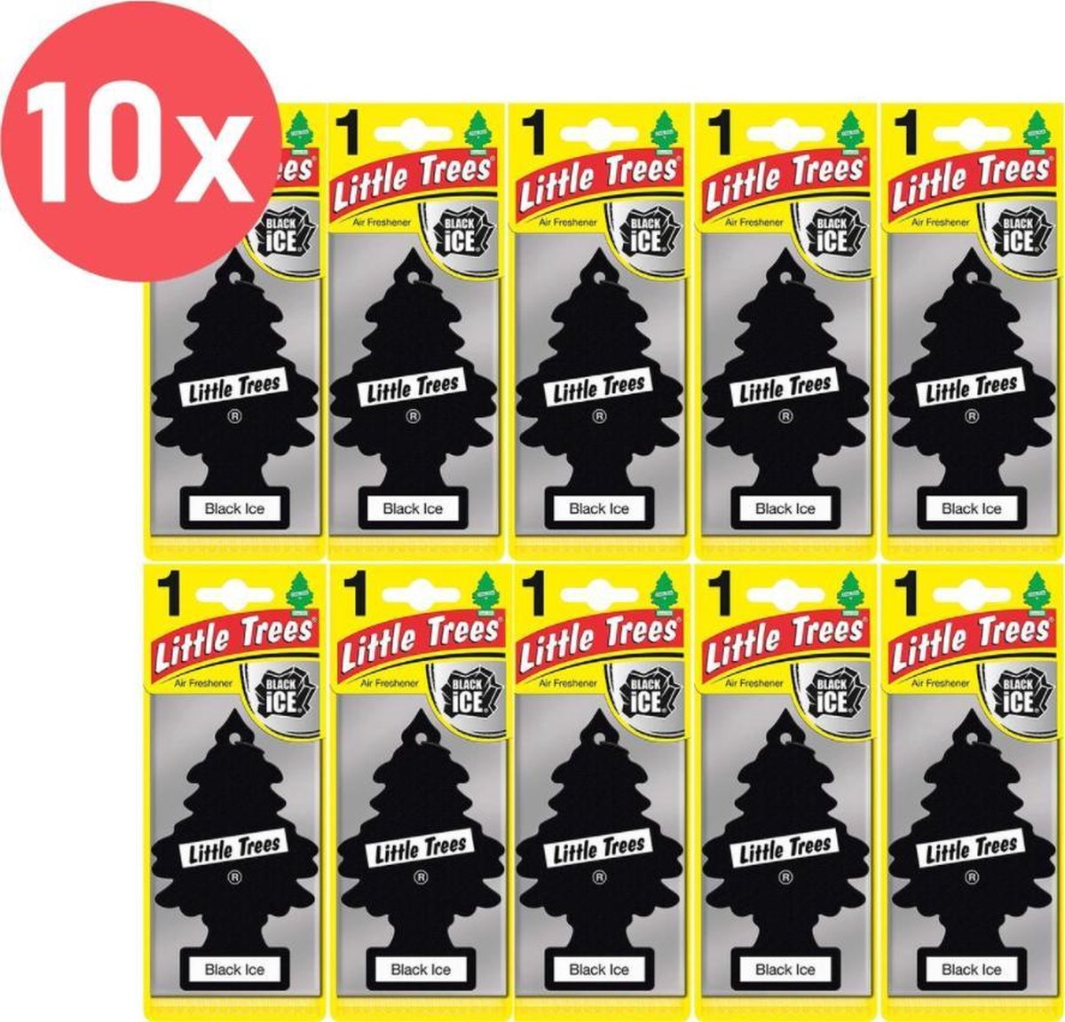 Auto Geurverfrisser - Luchtverfrisser - Auto Verfrisser - Geurboom - 10 stuks Black Ice