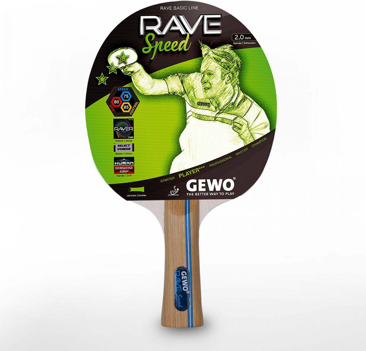 Gewo Tafeltennis Bat Rave Speed
