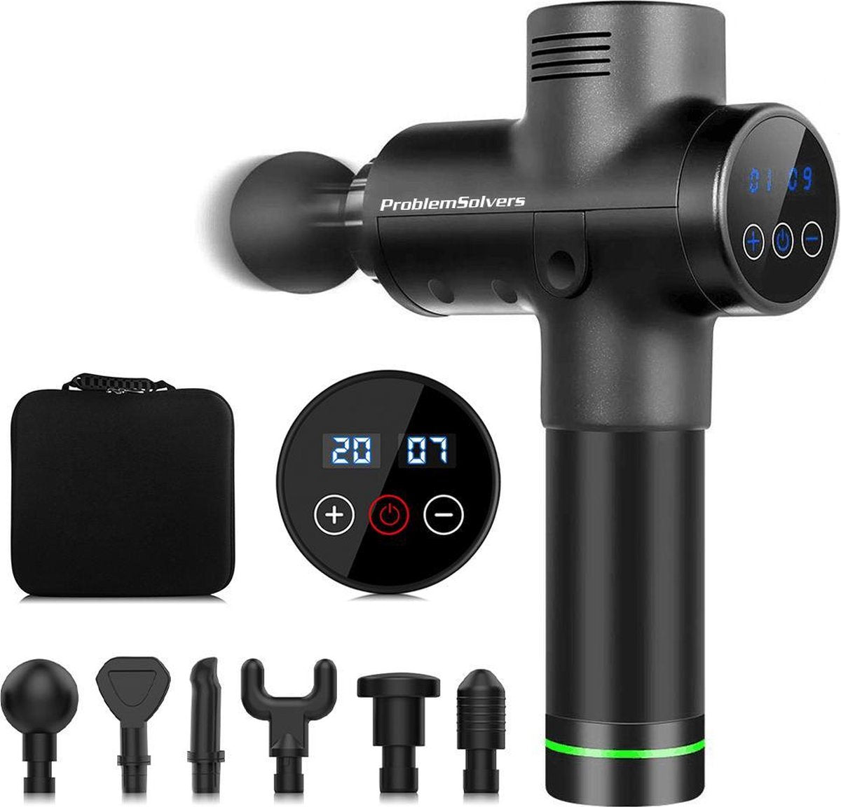 ProblemSolvers Massage Gun Zwart - Massage Gun Professioneel - Massage Pistool - Hypervolt - Massage Apparaat