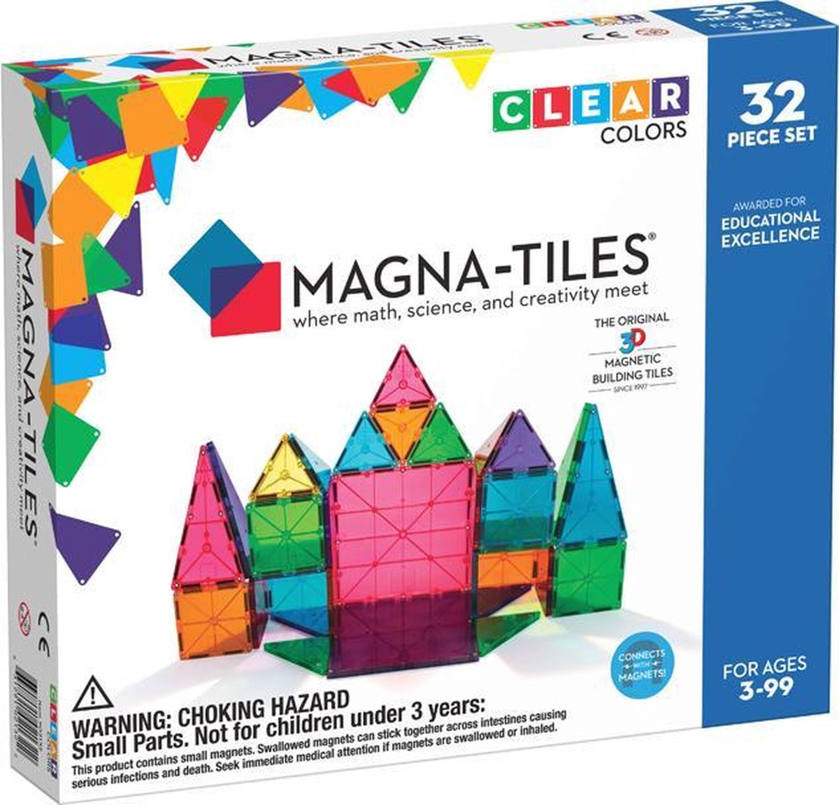 Magna-Tiles® Clear Colors 32