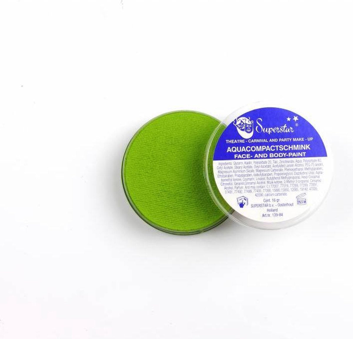 Superstar Waterschmink Light Green 45 Gram Lichtgroen