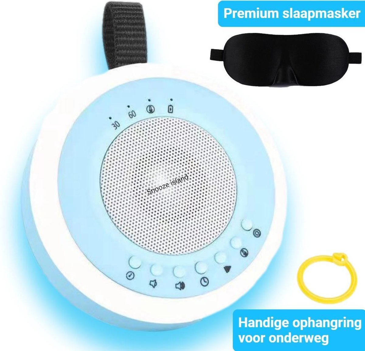 White noise baby  – Slaaphulp voor baby's peuters & kleuters – witte ruis – White noise baby – Nachtlampje & Slaapgeluiden - By Snooze Island®