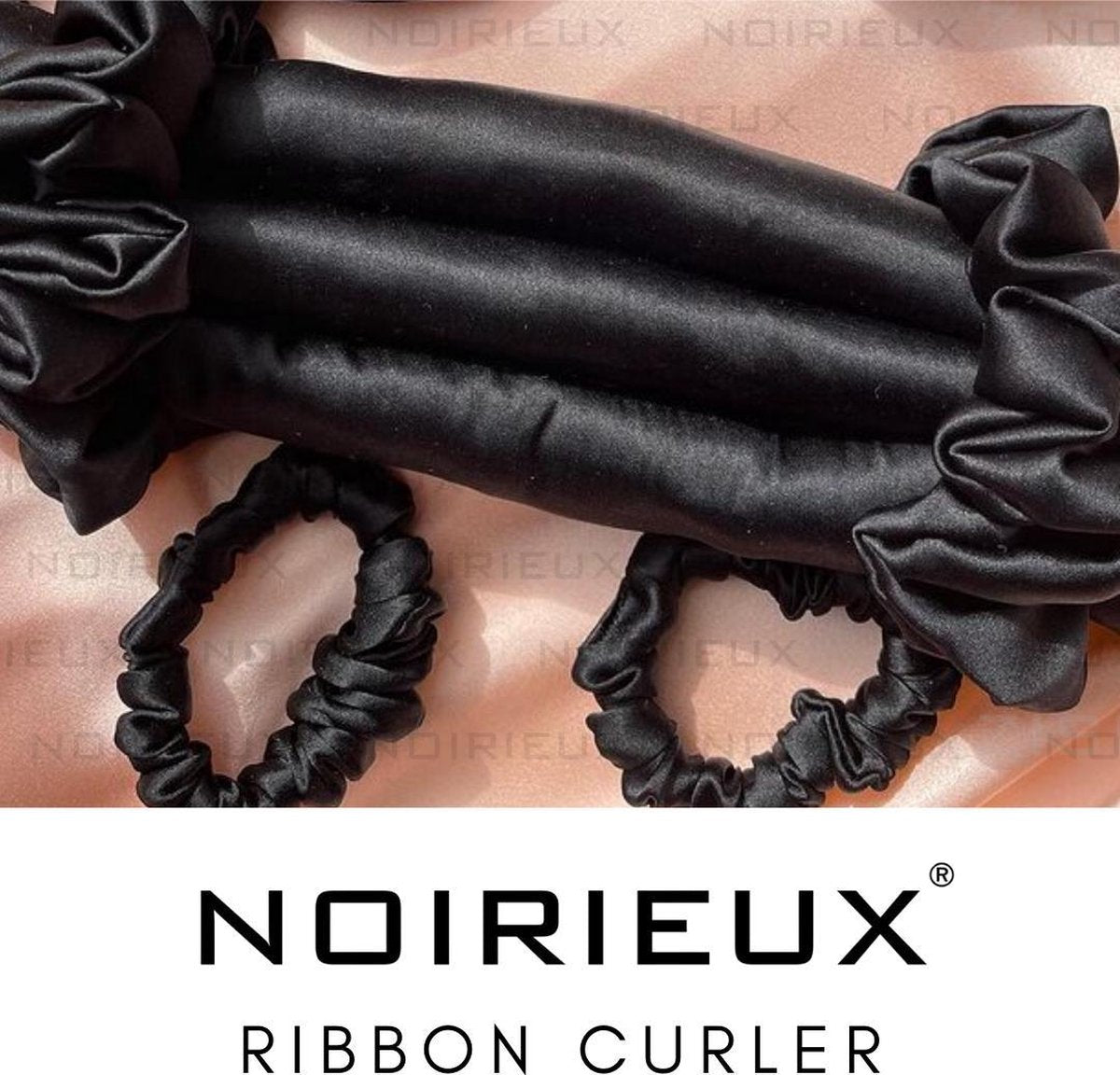 Heatless curls - Heatless Haarkruller - Zijde haarkruller - Heatless curling ribbon silk – Zwart