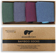 Gift Box Bamboe Sokken Stripes Edition (4 pairs)