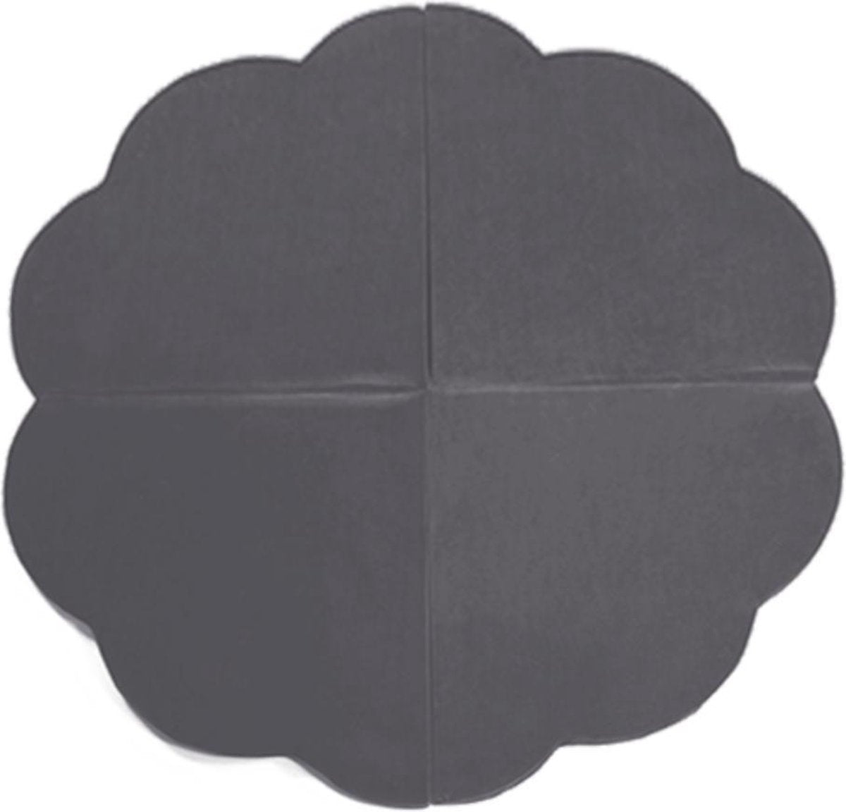 Misioo Speelmat - Bloem - Grafiet  - Speelmat baby - Speelmat foam - Luxe speelmat - speelmat peuter - donker grijs
