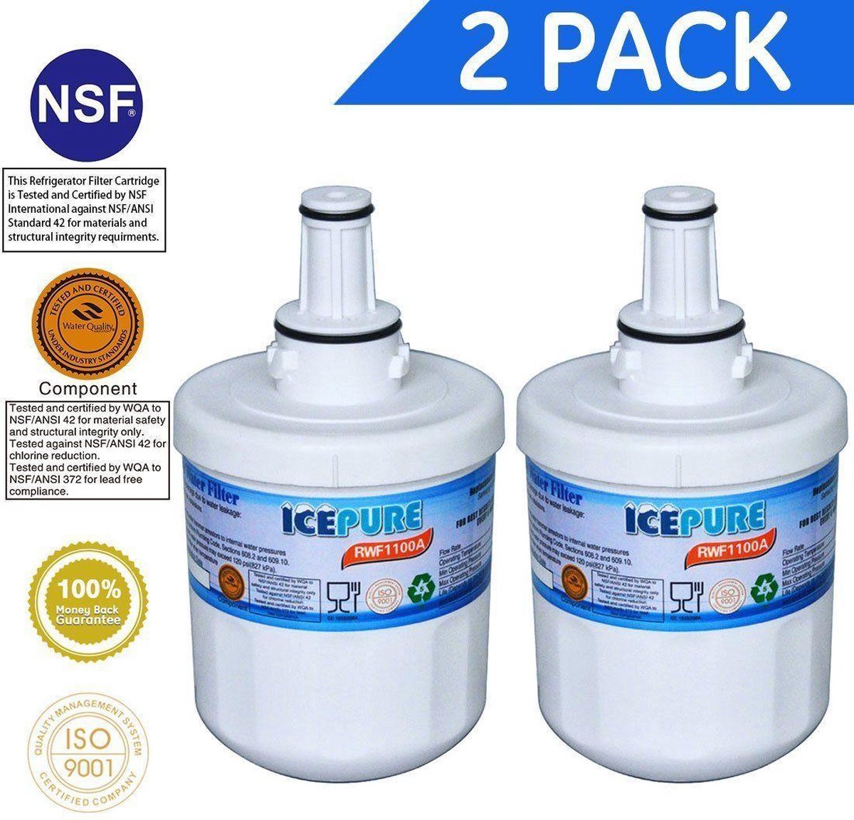 2X Samsung Waterfilter HAFIN2/EXP van Icepure RWF1100A