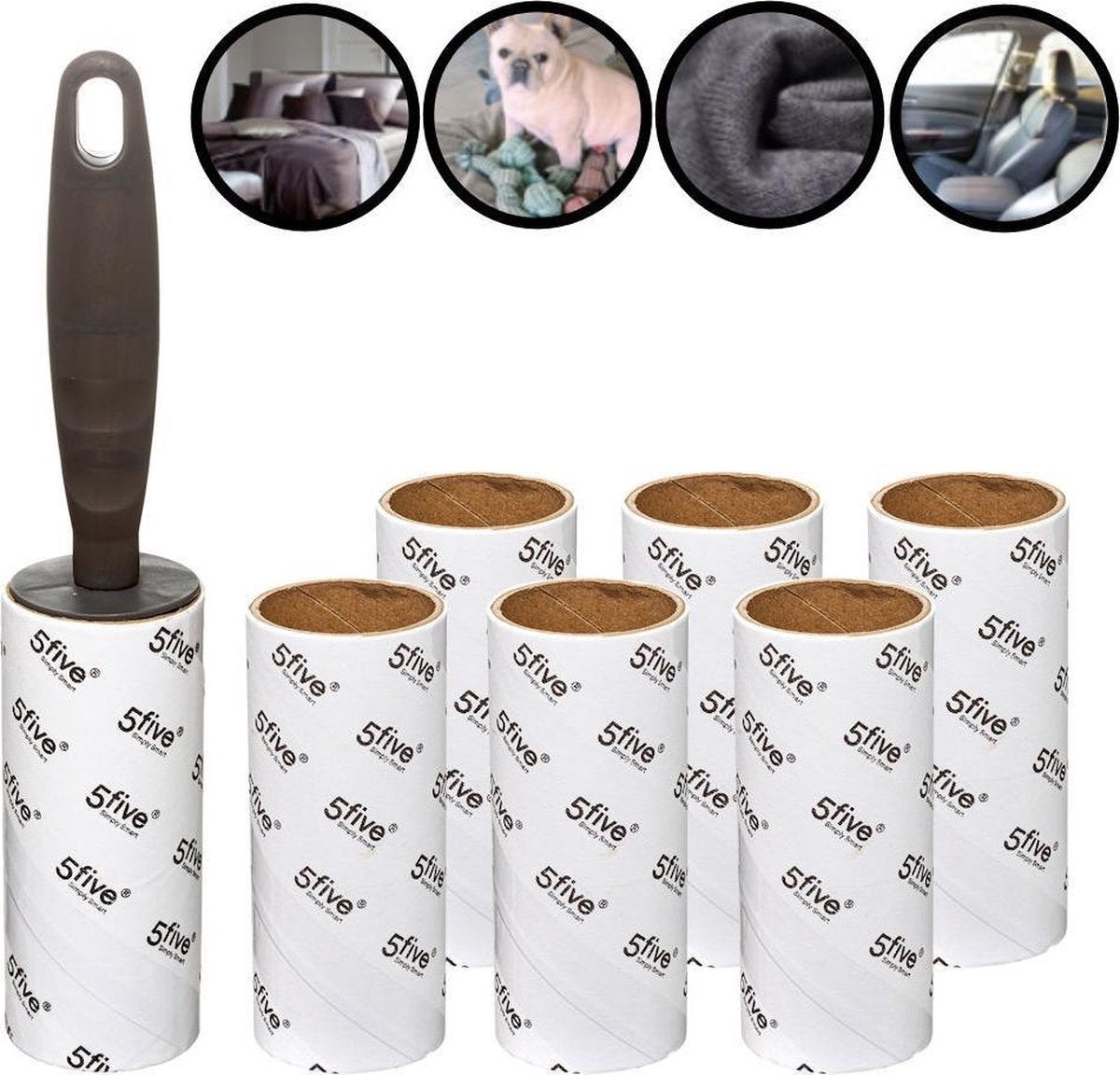 Decopatent® kleefroller - Pluizenroller -  incl. 6 navullingen