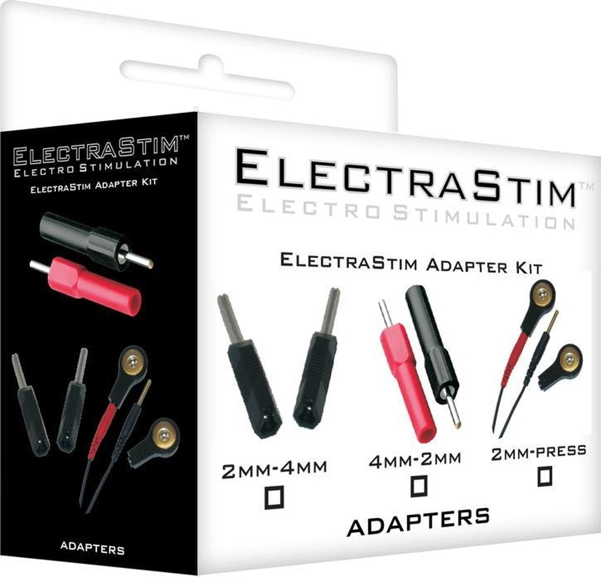 2mm Pin to 4mm Press Snap Adapter Kit - Electric Stim Device