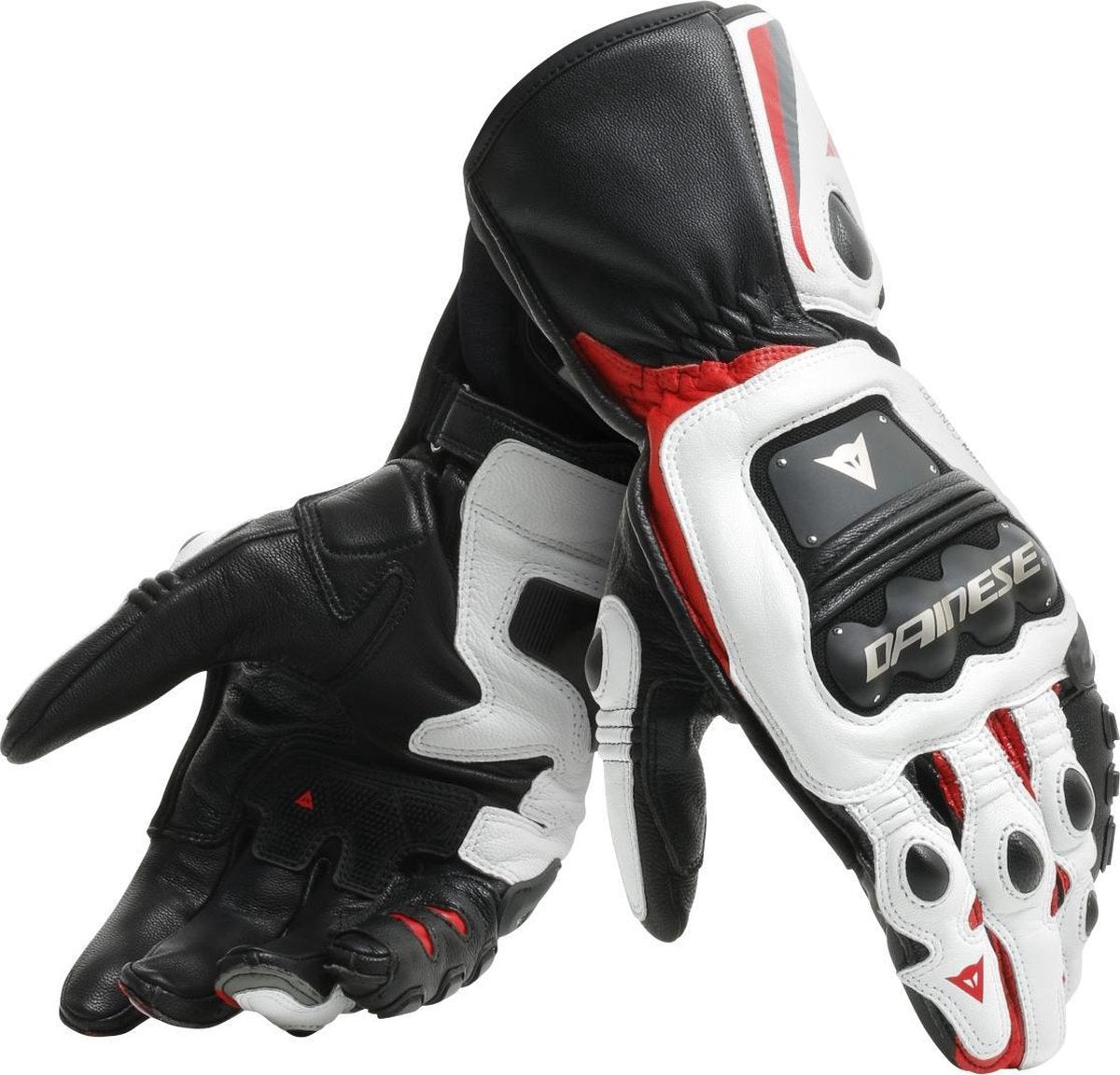 DAINESE STEEL-PRO ZWART WIT ROOD MOTORHANDSCHOENEN 2XL
