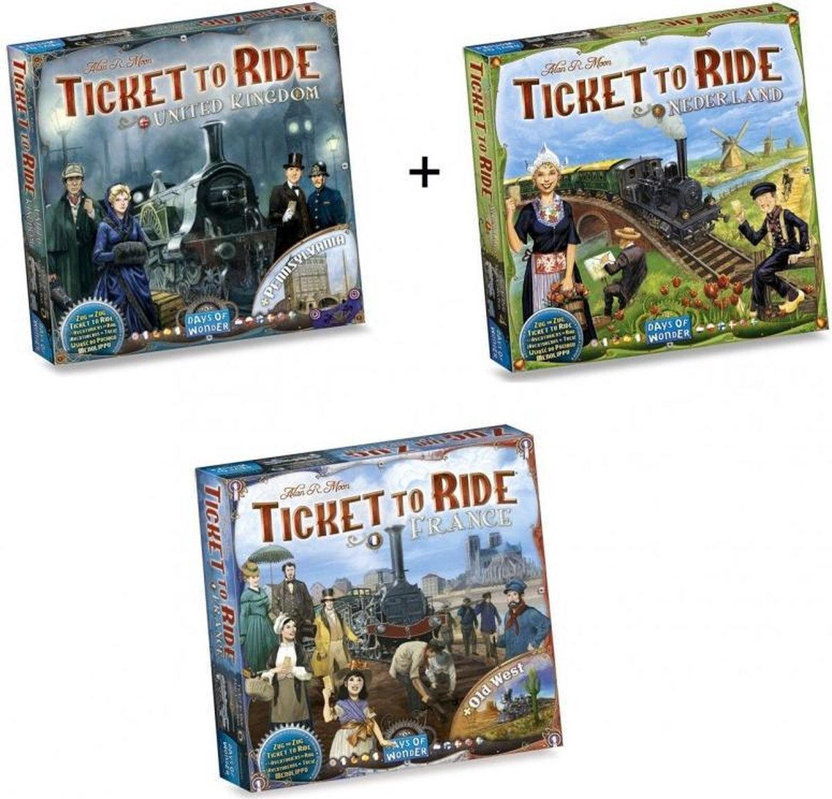Ticket to Ride - Ultieme Uitbreidingsset - Map Collection - Europa 3 stuks