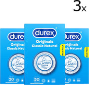 Durex Condooms Classic Natural - 3 x 20 stuks