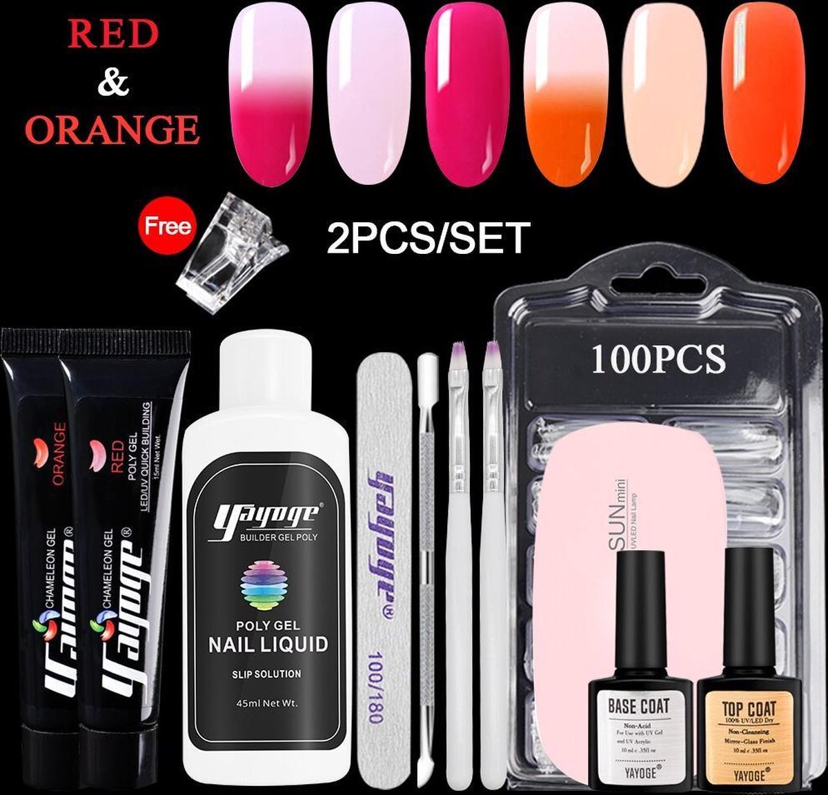 Yayoge set 15ML 4 Stks Poly Gel Sets Uv Gel Acryl - P14-S2-2P-1
