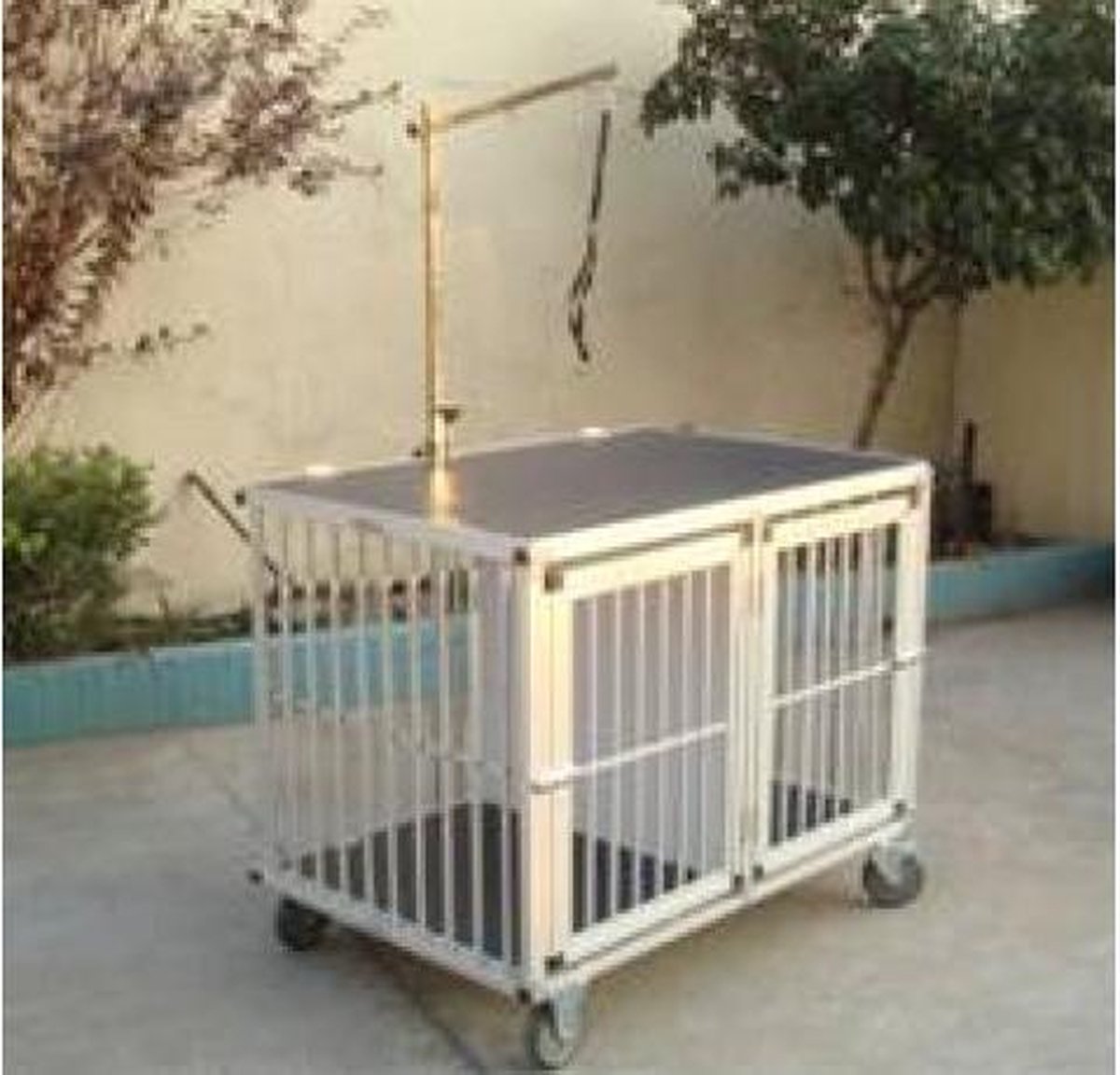Showtrolley Aluminium 2 Vaks 110x70x75cm. 8"wielen