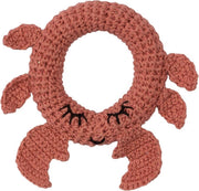 Hoppa - Gehaakte Baby Rammelaar - Crab - One Size