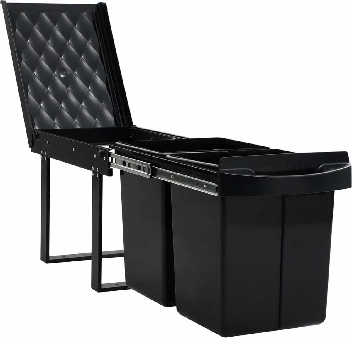 vidaXL Inbouwprullenbak uittrekbaar soft-close 48 L  VDXL_51181
