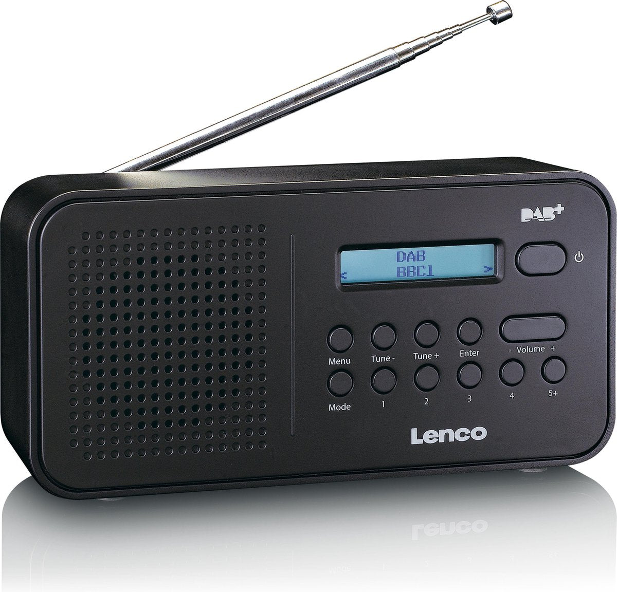Lenco PDR-015BK - DAB+ Radio met AUX en LCD scherm - Zwart