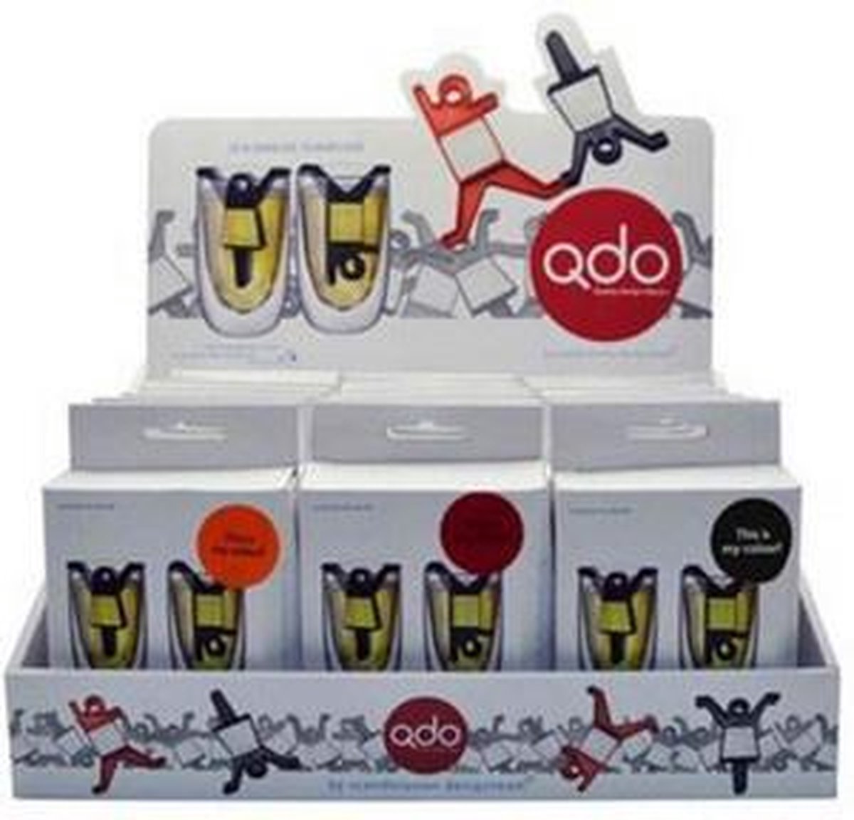 Q-Do Accessoire thee-ei breakdancer set van 2 display 18 stuks Assorti