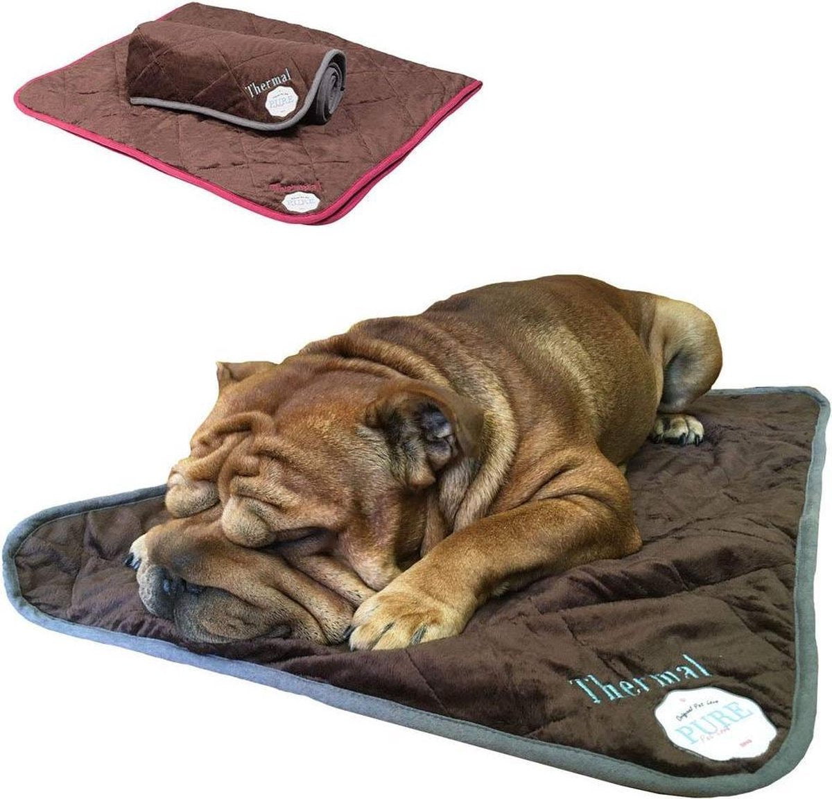 Rexa® Zelfverwarmende thermische deken voor honden 90 x 30 cm  | Wasbaar kussen dieren deken hondendeken |  Thermo mat hondenkussen dierenkussen