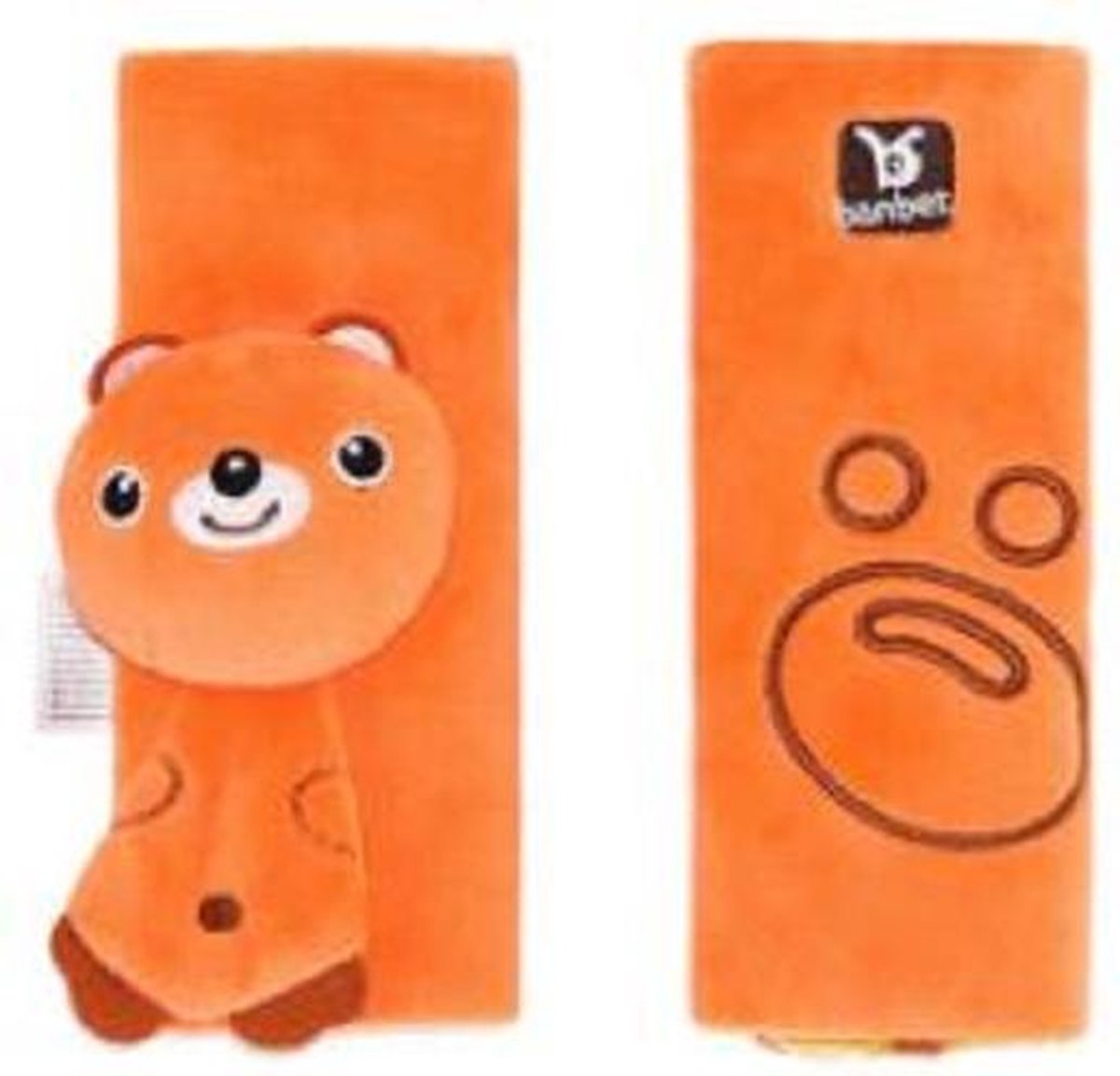 Gordelhoes Voor Kinderen En Baby`s -  Veiligheid - Berschermhoes - Seat Belt Kids - Pluche - Beer - Oranje