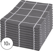 Byrklund Set Donker Grijs - 10x Theedoek 50x70cm