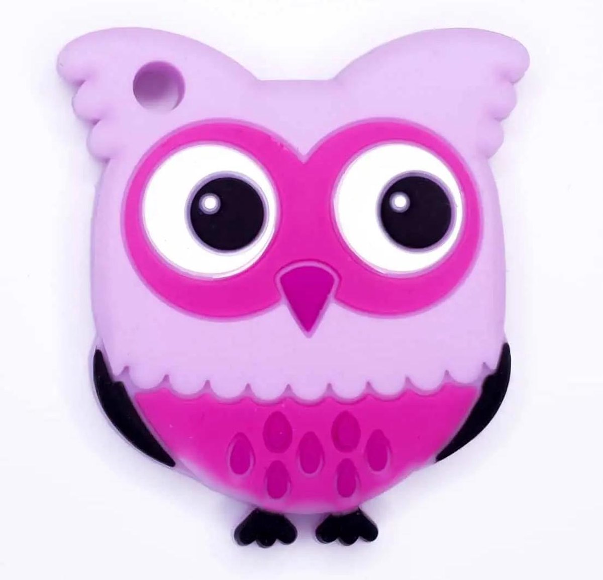 Bijtspeelgoed roze uil | bijtring baby | bijtring baby siliconen | uil roze | bijtring voor doorkomende tandjes | BPA vrij | bijtspeeltje