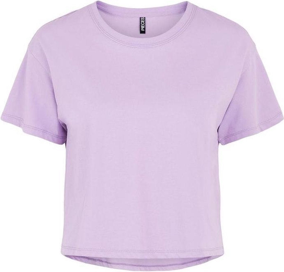 Pctaxanna Ss Cropped Tee Bc 17114317 Sheer Lilac