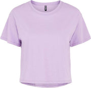 Pctaxanna Ss Cropped Tee Bc 17114317 Sheer Lilac