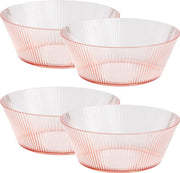 Schaal Ø 24x9cm koraal - set 4 stuks