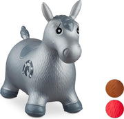 relaxdays Skippy dier paard - skippydier - skippyball - skippybal paard - 50 kg - kinderen grijs