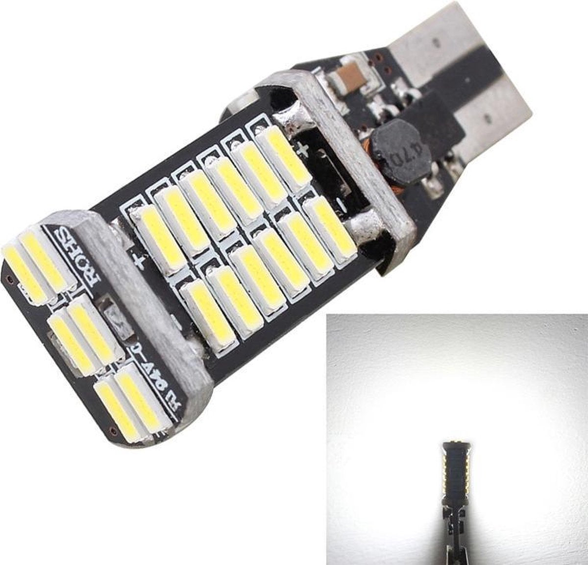 2 STKS T15 6 W 30-SMD 4014 6500 K 900LM Wit Licht Gedecodeerd Foutloze LED Auto Backup Lamp