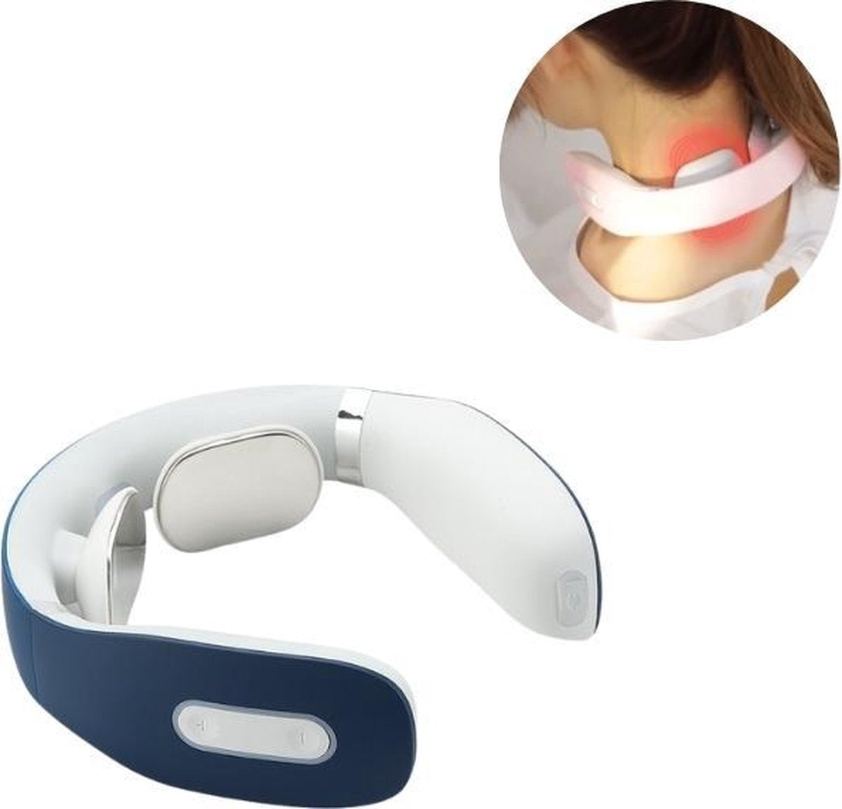 Premium Nekmassage Apparaat - Met Infrarood en Warmtefunctie - 5 Verschillende Massages En 16 Snelheidsmodes - Nekmassage - Massagekussen - Massage - Infrarood - Ontspannen- Blauw