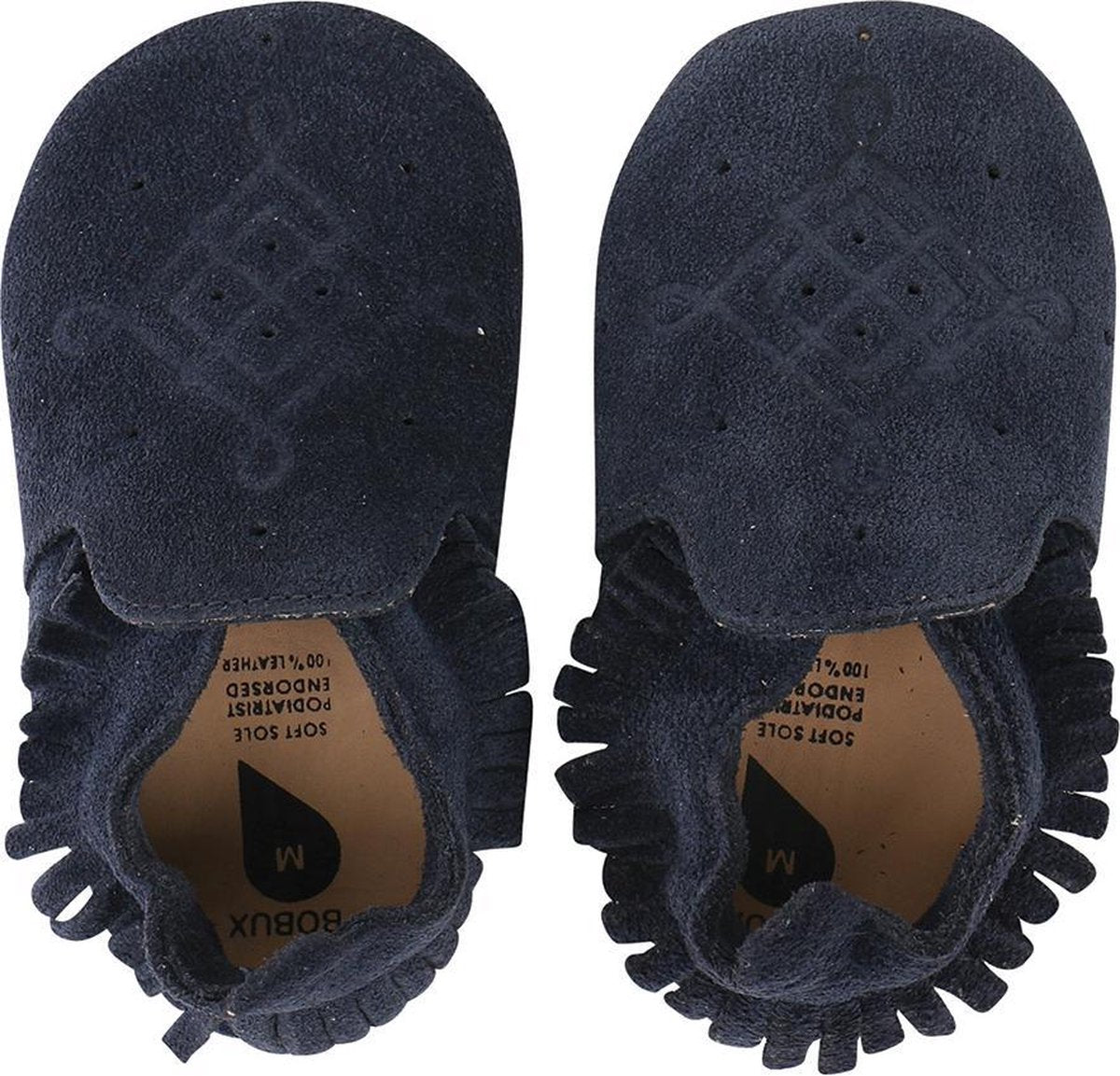 Bobux - Soft Soles - Suede moccasin navy - Babyslofjes - EU 17